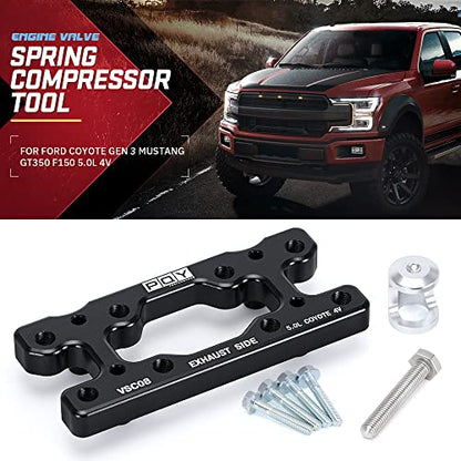 Engine Valve Spring Compressor Tool Compatible with Modular Ford F-150 5.0L Mustang Coyote 4 Valve Engine Trac Magnetic Screw Retainer Black - color: black