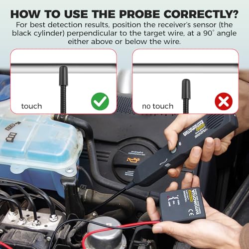 EM415Pro Automotive Wire Tracer Electrical Tool-Car Circuit Breaker Finder, Auto Circuit Fault Probe Tester, 6-42V Low-Voltage Open & Short Circuit Cable Tracker for Cars Truck Boat Trailers