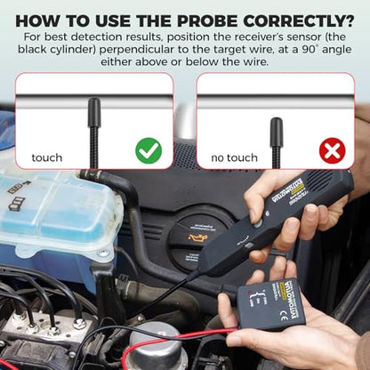 EM415Pro Automotive Wire Tracer Electrical Tool-Car Circuit Breaker Finder, Auto Circuit Fault Probe Tester, 6-42V Low-Voltage Open & Short Circuit Cable Tracker for Cars Truck Boat Trailers