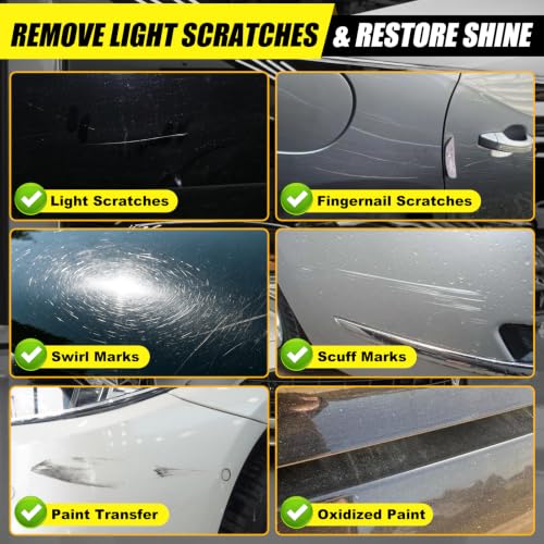 Car Scratch Remover, Scratch Remover for Vehicles, Scratch Removal Wax, Car Paint Scratch Repair, Helps Reduce Minor Scratches and Swirl Marks, Restores Gloss and Shine, 3.4 fl oz/100ml