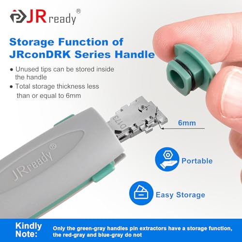 JRready 20PCS Pin Removal Tool Kit for Electrical Connectors | Pin Terminal Release Tool Set, For Deutsch, AMP, TE, Molex, Harting, D SUB Connectors, Nylon Protective Handle - size: 20pcs JRconDRK Pin Rmoval Tools