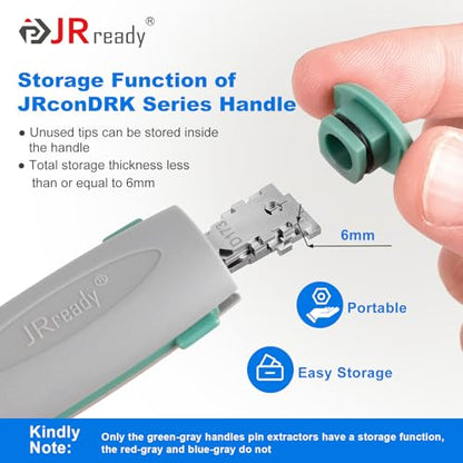 JRready 10PCS Pin Removal Tool Kit, Pin Electrical Terminal Release Tool Set for Molex, Harting, D SUB Connectors-JRconDRK00A10-04 - size: 10pcs JRconDRK Pin Rmoval Tools