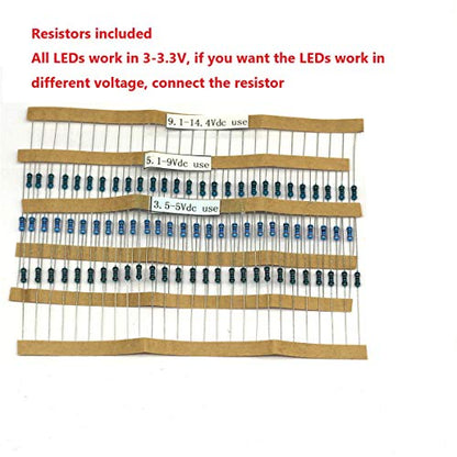 50pcs Pre-soldered Micro Litz Wired Leads Green SMD Led 0603 + Muti-Resistor NEW - color: (5)Green, size: 50pcs