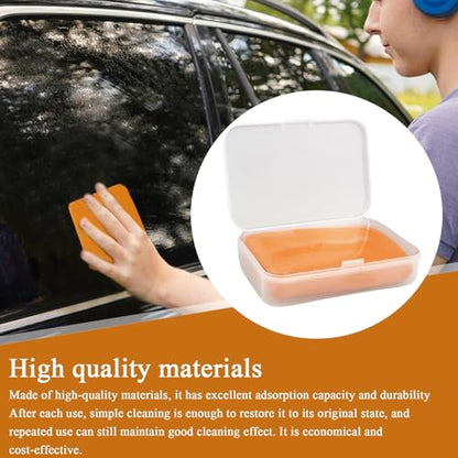 Car Clay Bar Car Wash Mud | Car Interior Detailing Kit, Auto Glass Cleaner, Auto Detailing Supplies, Efficient, No Scratch Solution For Auto SUV, Car - color: Orange