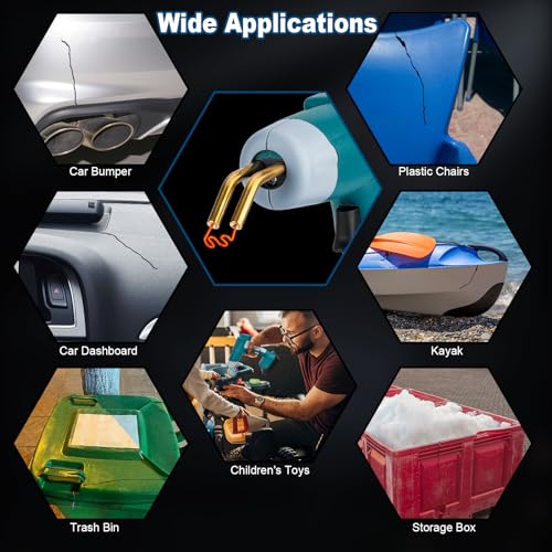 Cordless Plastic Welder Gun Compatible with Maki-ta 18V Battery with 600PCs Hot Staples Plastic Welding Kit for Car Bumper and other plastic Repairing(No Battery)