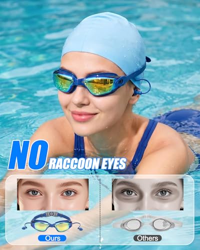 Aegend Swim Goggles, Swimming Goggles No Leaking Full Protect Adult Youth - color: Blue