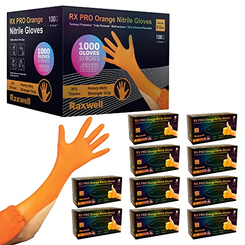 Raxwell Nitrile Disposable Gloves - Puncture-Resistant Work Gloves - Diamond Grip for Food Prep, Cleaning & Cooking - size: Large, style: 1000 Count