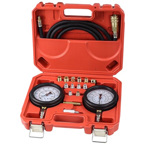 Master Engine and Transmission Oil Pressure Test Set – High and Low Pressure Gauges for Testing Transmission and Engine Pressure