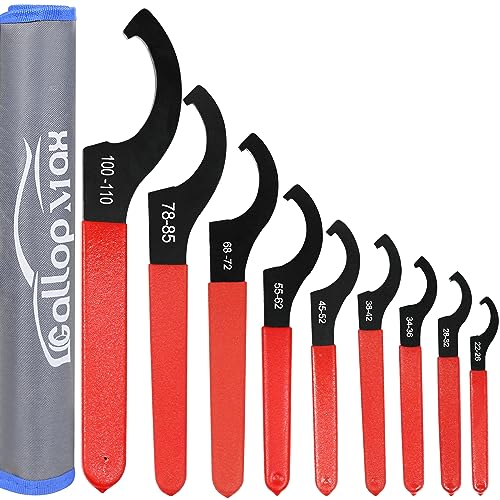 9Pcs Coilover Adjustment Spanner Wrench Tool Set for Motorcycle Shock, Blue | Carbon Steel; Easy to Carry; Wide Compatibility; Efficient Work； Easy to Use - color: Blue