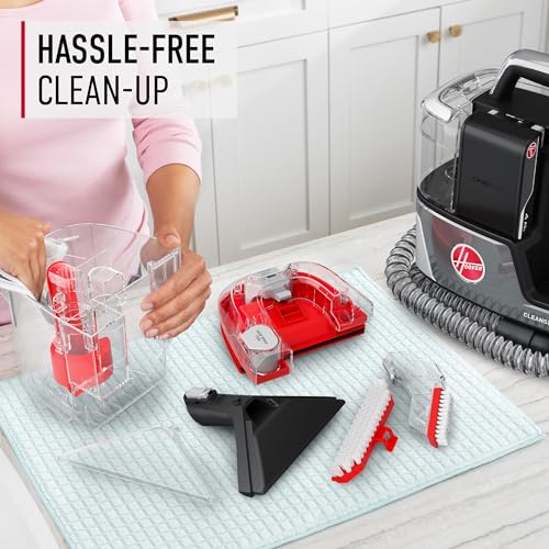 Hoover ONEPWR CleanSlate Cordless Portable Carpet + Upholstery Spot Cleaner Machine, Powerful Suction, Versatile Tools, Car and Auto Detailer, Pair with Hoover Spot & Upholstery Cleaner Solution - style: CleanSlate Cordless