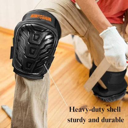Professional Knee Pads for Work, Construction Gel Knee Pads | Soft Duty Foam Padding, Heavy-duty Shell and Anti-Slip Straps for Indoor, Outdoor Gardening, Flooring, Cleaning, Tiling