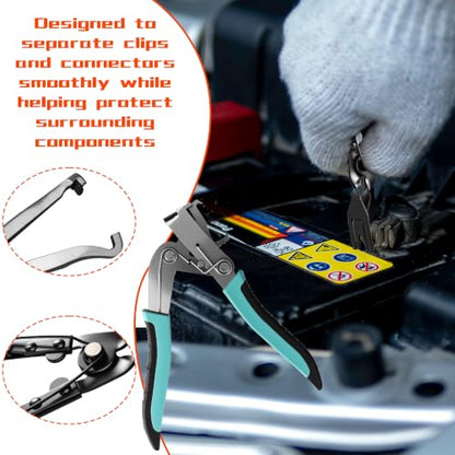 8 Pcs Car Clip Pliers Automotive Disassembly Tools Automotive Snap Ring Pliers Electrical Disconnect Pliers Terminal Removal Tools for Cars Repair