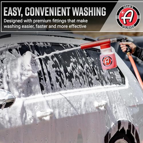 Adam's Polishes Foam Gun Car Wash Sprayer - Connects to Garden Hose for Car Washing, No Pressure Washer Required, Use Snow Foam Blaster with Car Soap, Shampoo or Detergent - style: Premium Foam Gun