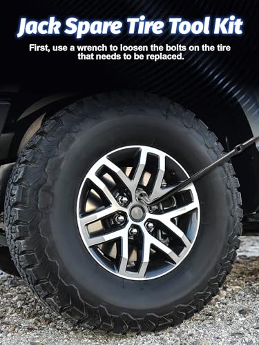 2.5 Ton Spare Tire Tool Kit for RTW7K442 Tire Jack Repair Kit | Fit Ram 1500 Gladiator 2020-2021 with Spare Tire Jack Handle and Spare Lug Wrench - size: fit 2003-2018 Ram 1500 and 2019 Ram 1500 Classic