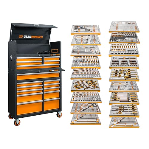 GEARWRENCH 873 Piece Master Mechanics Tool Set in Premium Modular Foam Trays with GSX Mobile Tool Storage | MEGAMOD873 - style: 873 Piece