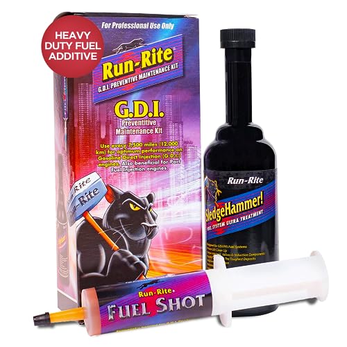 G.D.I Preventive Maintenance Fuel System Cleaner for Gasoline Engines - Heavy Duty Fuel Additive - Gas, Valves, Fuel Injector and Carbon Deposit Cleaner - Enhances Engine Performance 2 Kits