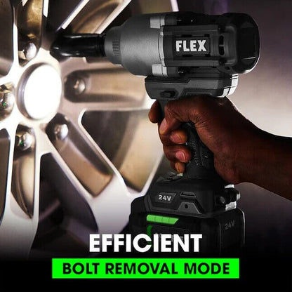FLEX 24-volt Brushless 1/2-in Drive Cordless High Impact Wrench Set