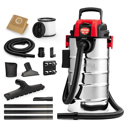Shop-Vac 6 Gallon 4.0 Peak HP Wet/Dry Vacuum, Wall Mountable Shop Vacuum | Compact Shop Vac with Up to 20 ft Extra Long Hose & Accessories - Ideal for Jobsite, Garages, Car & Workshops - size: 6 gallon