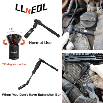 LLNEDL 1/4 inch Impact Socket Set, 63 Piece Drive Socket Wrench Set Metric (4-15mm) Deep and Shallow 6 Point, Automotive Tool Kit with 72T Ratchet for Bicycle & Car Repairing - size: 63pcs 1/4 inch socket set