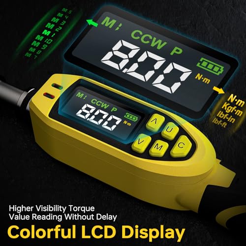 YIYEIE 46-Pc Digital Torque Screwdriver, 3.5-70.8 in-lb, ±1% Precision Electronic Torque Screwdriver Set with Buzzer & LED, 1/4" Inch Pound Torque Driver with S2 Bits for Bike Repair & Scope Mounting - size: 46PCS, style: Digital
