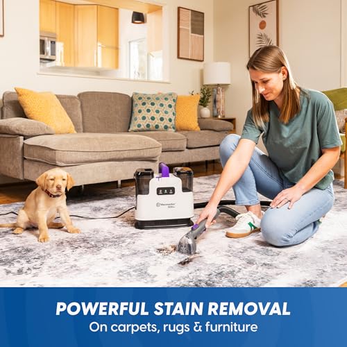 Vacmaster 500 Series Heated Carpet & Upholstery Spot Cleaner Machine | 16Kpa Power Suction with Versatile Tools for Pets, Area Rugs and Couches - SCB1001H 0101 - color: Purple