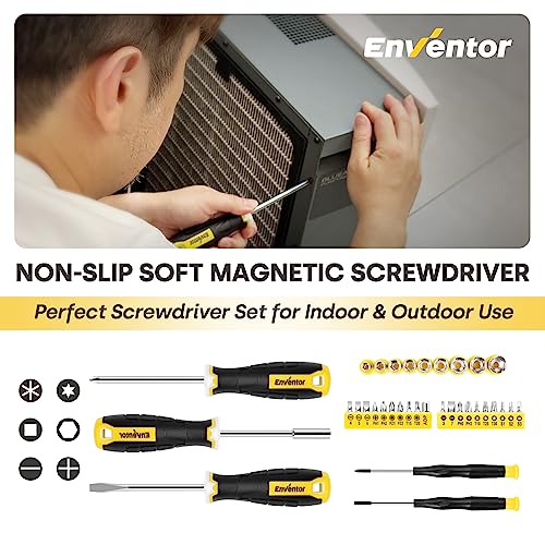 ENVENTOR Home Tool Kit, Basic Household Auto Repair Tool Set with Toolbox Storage Case, General Household Tool Kit for Men Women Home Maintenance, DIY Projects, 90 PCS General Hand Tools Kit - size: Small tool set-90PCS