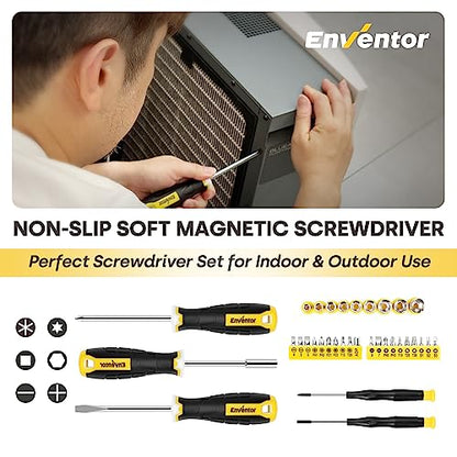 ENVENTOR Home Tool Kit, Basic Household Auto Repair Tool Set with Toolbox Storage Case, General Household Tool Kit for Men Women Home Maintenance, DIY Projects, 90 PCS General Hand Tools Kit - size: Small tool set-90PCS