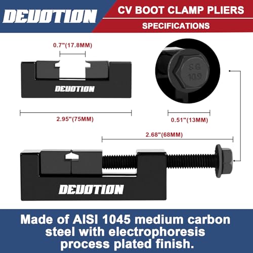 Cv Boot Clamp Tool, Cv Boot Clamp Pliers for Drive Shaft Clamping Tool Single Ear Clamping pliers OEM 09521-24010 Compatible with Most Vehicle Makes