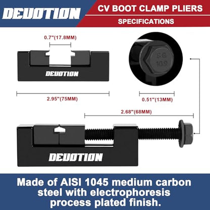 Cv Boot Clamp Tool, Cv Boot Clamp Pliers for Drive Shaft Clamping Tool Single Ear Clamping pliers OEM 09521-24010 Compatible with Most Vehicle Makes