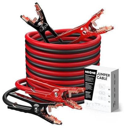 NOONE Jumper Cables for Car Battery - 2 Gauge 16 FT 800Amp Heavy Duty Automotive Booster Jumper Cables for Jump Starting Dead or Weak Batteries (2AWG x 16Ft) - size: 2Gauge x 16FT