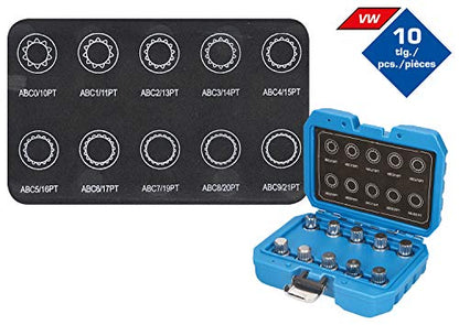 KS Tools BT691310 Rim Lock Assortment for VW 10 Pieces Not Specified