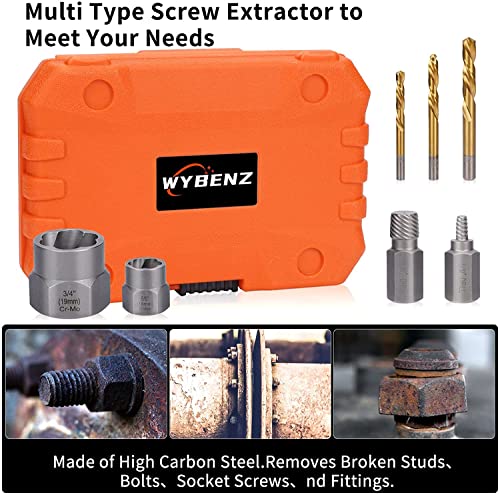 29PCS Screw&Bolt Extractor Set and Left Drill Bit Kit, Easy Out Broken Lug Nut Extraction Socket Set for Damaged, Frozen,Studs,Rusted, Rounded-Off Bolts, Nuts & Screws - color: 29pcs