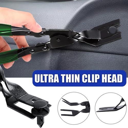 1PCS Car Clip Pliers Tool, Panel Clip Pliers Set Fastener Remover, Auto Retainer Clip Trim Rivet Removal Tool, Auto Door Car Upholstery Trim Clip Removal Tool (Green) - color: Green
