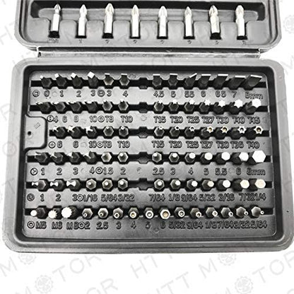 100 - Pcs 1/4 Torx Hex Torq Security Bit Set Tamper Proof Case Screwdriver - size: 100 Piece set