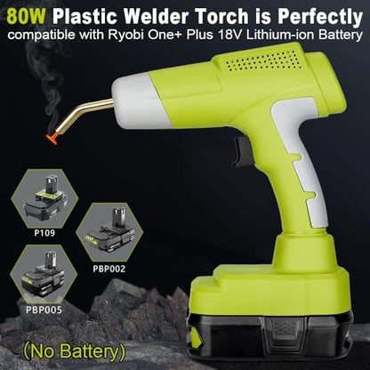 Choerinton Plastic Welder Compatible with Ryobi 18V Battery, with 600PCS Staples, Pure Copper Transformer, Rapid Heating, Plastic Welding Kit for Car Bumper, Dashboard & Repair(No Battery) - color: For Ryobi Battery