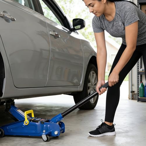 2 Ton Jack Handle Replacement, Horizontal Hydraulic Jack Handle Replacement Kit with Gloves, Anti-Slip Grip Steel Jack Lifting Handles for Most Vehicles, Car Accessories (Black) - color: Black, 2 Ton