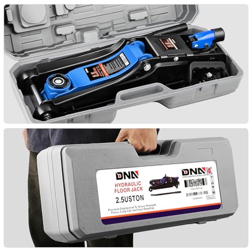 DNA Motoring Low Profile Hydraulic Trolley Service/Floor Jack, 2.5 Ton (5500 lbs) Capacity, Lifting Range 3.35"-15.16",Blue, TOOLS-00676-BL - color: Blue, style: 2.5 ton