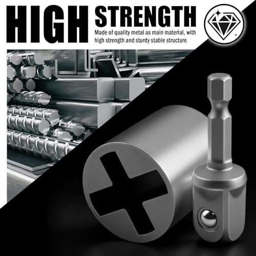 2PCS Scissor Jack Drill Adapter Heavy Duty,Hand Drill Scissor Jack Adapter for Scissors Jacks Lifting,Universal Adapters and Socket Conversion of Scissors Jacks for Car