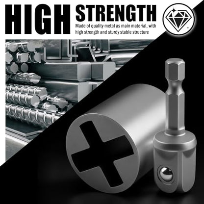 2PCS Scissor Jack Drill Adapter Heavy Duty,Hand Drill Scissor Jack Adapter for Scissors Jacks Lifting,Universal Adapters and Socket Conversion of Scissors Jacks for Car
