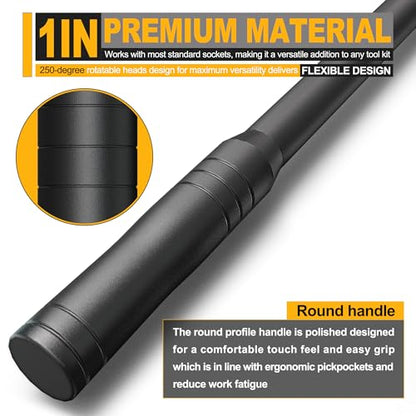 1" Drive 41 Inch Breaker Bar, Heavy Duty Head, Premium Chromium-Molybdenum Steel, Trucks, Agricultural Machinery and Industrial Equipment - size: 1" 41-inch