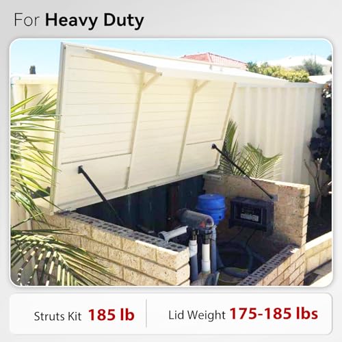 Vepagoo C1622632 36 inch 185Lb/823N Gas Shock Struts Spring Lift Support for Heavy Duty Trap Door Tonneau Cover Truck Bed Camper Shell Topper Outside RV Kitchen Door RV Bed, Set of 2 - size: 36 inch, style: 185Lb