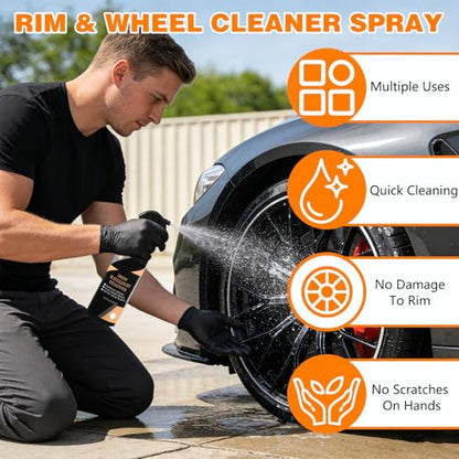 Rim & Wheel Cleaner Spray, Iron Rust & DUST Remover, Purple Color Changing Iron Remover, Rust for Most Wheel