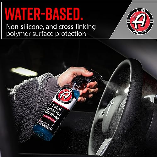 Adam's Polishes Interior Cleaner & Protectant (16oz) (2-Pack), Quick Detailer & SiO2 Protection, Ceramic Infused UV Protection, Anti-Static, For Leather, Vinyl, Plastics, Glass