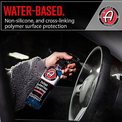 Adam's Polishes Interior Cleaner & Protectant (16oz) (2-Pack), Quick Detailer & SiO2 Protection, Ceramic Infused UV Protection, Anti-Static, For Leather, Vinyl, Plastics, Glass