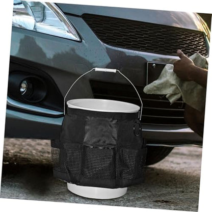 PRETYZOOM 5 Gallon Bucket Tool Organizer Multiple Pockets Sturdy Storage Bag for Car Wash and Garden Tools Compatible Standard Buckets for Outdoor Fishing and Camping