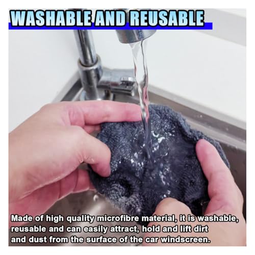 20PCS Microfiber Cloths for Car Windshield Cleaning Tool, Replaced Glass Cleaning Clothes, Interior Auto Window Cleaner Washing Bonnets, Washable & Reusable Microfiber Pads Cover Kit (Square) - size: Square