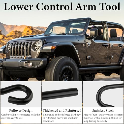 Sixzoo 6007 Lower Control Arm Prying Tool for 7/8 Inches Diameter Pry Bar | Black Powder Coated Control Arm Bushing Removal Tool, Suspension Bushing Removerfor Front Axles, CV Joints
