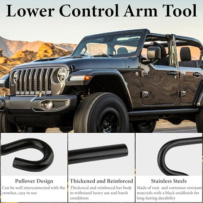 Sixzoo 6007 Lower Control Arm Prying Tool for 7/8 Inches Diameter Pry Bar | Black Powder Coated Control Arm Bushing Removal Tool, Suspension Bushing Removerfor Front Axles, CV Joints