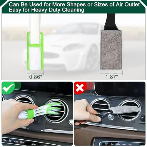Fitosy Car Interior Duster Detail Brushes, Soft Bristles Brush | Car Accessories for Cleaning Dashboard Air Vent Crevice, Detailing Dusting Tool Kit for Auto Truck SUV RV