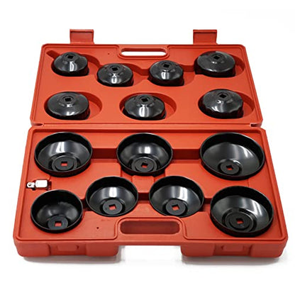 Oil Filter Socket Set 14pcs 3/8" Cap Wrenches Tool Kit